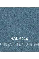Laquage coffre et coulisses: bleu pigeon RAL 5014 sablé