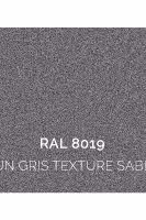 Laquage coffre et coulisses: brun gris RAL 8019 sablé