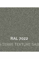 Laquage coffre et coulisses: gris terre RAL 7022 sablé