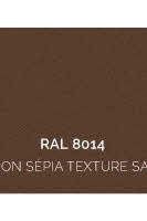 Laquage coffre et coulisses: marron sépia RAL 8014 sablé