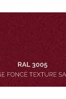 Laquage coffre et coulisses: rouge foncé RAL 3005 sablé